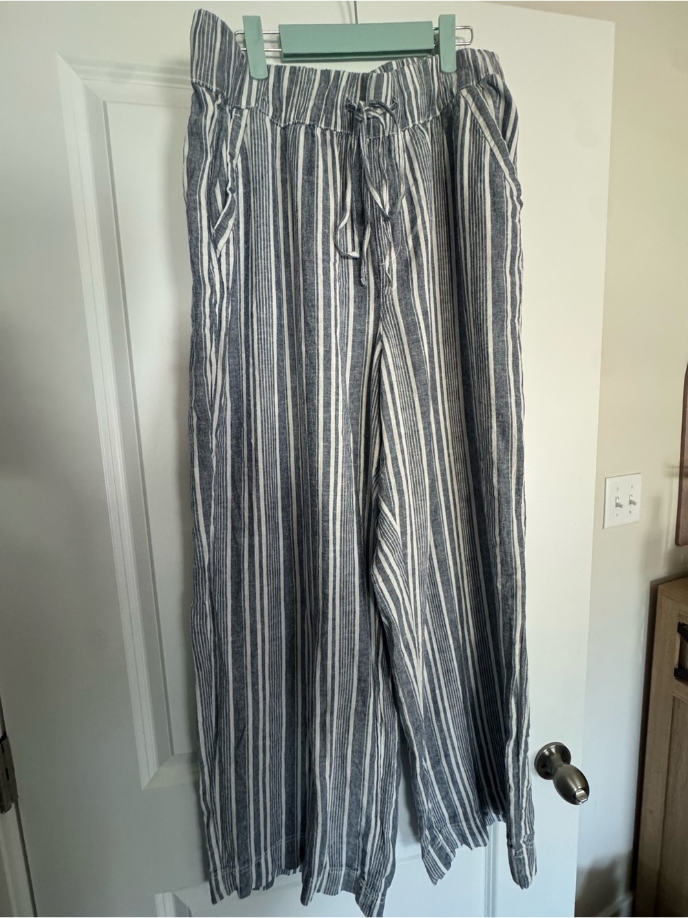 Lane Bryant  Striped linen blend Drawstring Pants Plus size 18